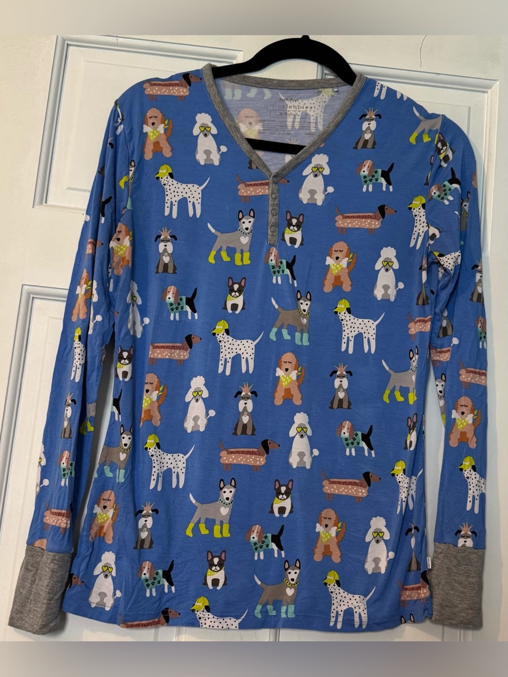 Little Sleepies Long Sleeved Dapper Dog Pajama Top